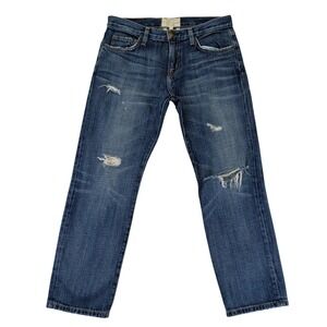 Current Elliott The Boyfriend Loved Destroy Distressed Jeans Blue 26‎ 1957A-0001